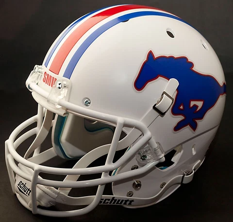SMU MUSTANGS 1989-1990 Schutt AiR XP Authentic GAMEDAY Football Helmet Cover