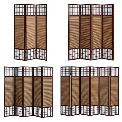 Raumteiler Trennwand Holz Paravent Sichtschutz Bambus Spanische Wand Homestyle4u - Bild 1 von 4
