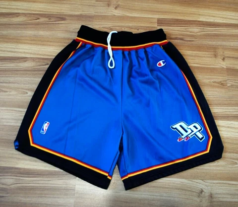 DETROIT PISTONS MEN'S VINTAGE TEAL CHAMPION BASKETBALL SHORTS SIZE XL MINT RARE Cover