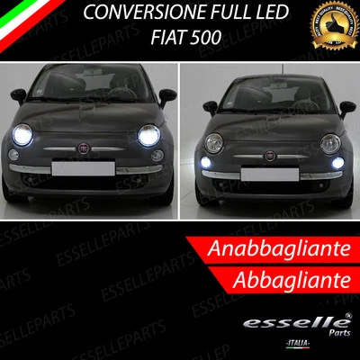 ELT KIT FARI FULL LED FIAT 500 CINQUECENTO ANABBAGLIANTI H7 + ABBAGLIANTI H1 CANBUS