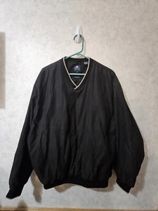 Pebble Beach Performance Golf Jacket Black Sz Medium V Neck - Picture 1 of 8
