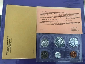 1963 conjunto de prueba sobre original como nuevo 90 % plata EE. UU. como nuevo 5 monedas FBL mitad USD - Imagen 1 de 6
