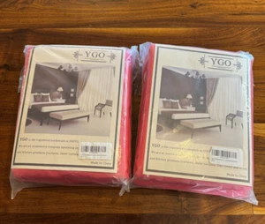 YGO Blackout Curtains Hot Pink 52Wx84L Silver Grommets-2 Sets (4 Panels) - Picture 1 of 5