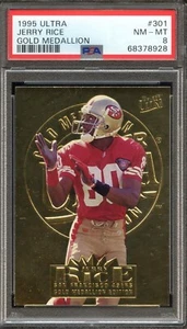 1995 Ultra Gold Medallion #301 Jerry Rice PSA 8 Pop 3 Only 2 Higher HOF 8928 - Picture 1 of 2