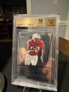 2011 Leaf Metal Draft Roy Helu Jr BGS 10 PRISTINE Rookie Auto RC - NEBRASKA - Bild 1 von 3
