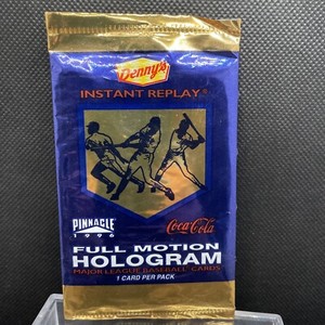 🔥1996 Pinnacle Denny's Instant Replay Motion Hologram  #6 Jeff Bagwell &wrapper