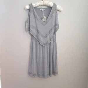 Blue Velvet STUDDED TOP TUNIC GREY SZ L NEW - Picture 1 of 12