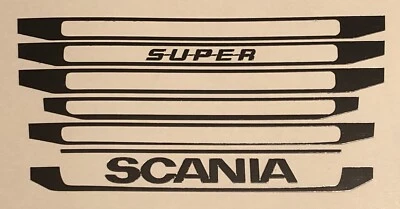 SCANIA Chromsatz Grill R620 R730  Upgrade Tamiya Aufkleber 1:14 Decal LKW 053 - Bild 1 von 3