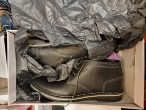 Steve Madden Herren Harken Chukka Stiefel schwarz Leder Größe 8 neu im Karton Schuh  - Bild 1 von 4