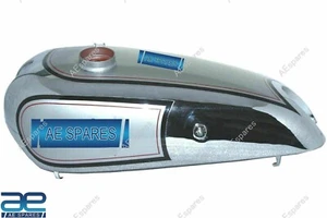 Compatible With Norton 1930 Hand Gear Petrol Gas Tank Chrome Silver With Cap AEs - Foto 1 di 6
