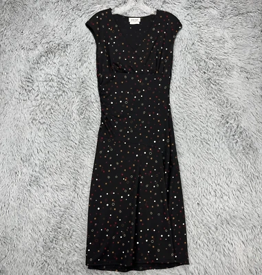 Vintage Byer Too! Vestido Midi Juniors L Punto Negro Bodycon Años 90 Grunge Gótico Y2K Foto 1 de 4