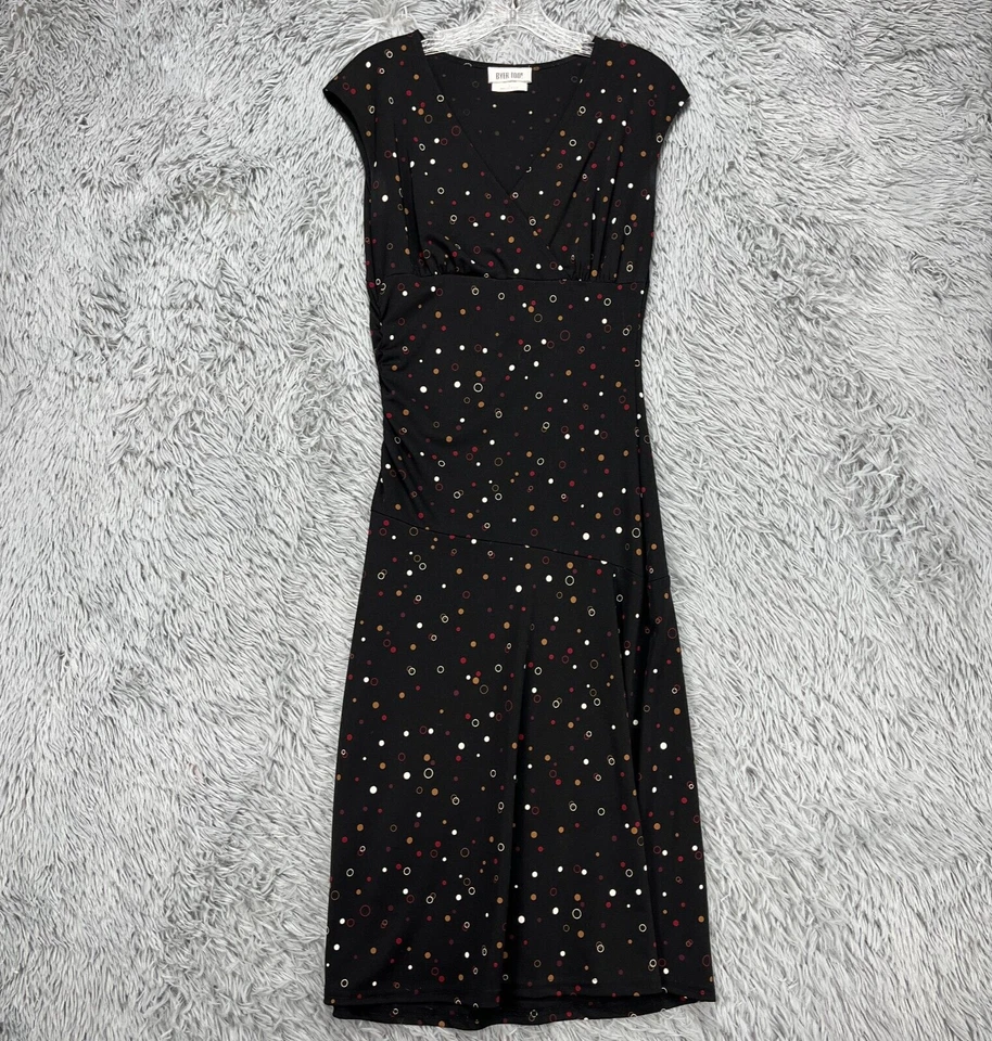 Vintage Byer Too! Vestido Midi Juniors L Punto Negro Bodycon Años 90 Grunge Gótico Y2K Foto 1 de 4
