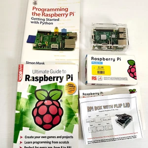 Raspberry Pi Model B+ V1.2 2014 with RPI Box, Memory Card & Programming Books - Afbeelding 1 van 8