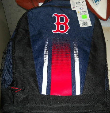 BOSTON RED SOX SPLASH TEAM LOGO MLB LICENSED ZIPPERED BACKPACK NWT Cover