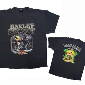 Harley Davidson Palm Beach Florida Herren T-Shirt Schwarz Meerjungfrauen Anker Maritim - Bild 1 von 15