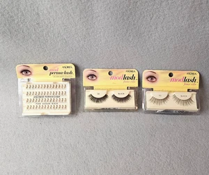 3 Pkgs Andrea ModLash #33 #45 Black False Lashes + Perma-Lash Flair Med Black - Bild 1 von 7