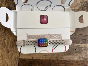 Apple Watch Series 9 45mm GPS + Cellular - Pink - Nike Sport Band - S/M - Picture 1 of 12