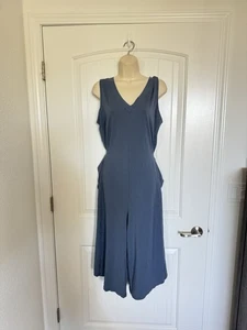 Anybody Blue Modal Blend Wide Leg Jumpsuit Size Large Tall - Picture 1 of 5