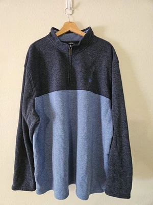 Izod 3XLT Blue Colorblock Quarter Zip Pullover - Image 1 of 4