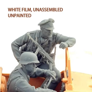 1/35 Resina Seconda Guerra Mondiale Tedesco 2 Soldatini Veicolo Equipaggio Non Verniciato Non Assemblato - Foto 1 di 10