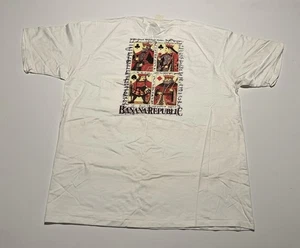Vintage Banana Republic White T Shirt XL Cards King Gambling Spades NWT Rare - Picture 1 of 11
