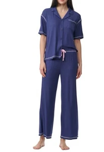 SplendidWomen's 2-Pc. Notched-Collar Pajamas Set Size M Blue - Picture 1 of 5
