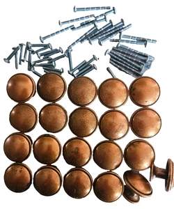 20 Vintage Rustic Copper Cabinet Knobs 1 1/2" Diameter - Picture 1 of 2