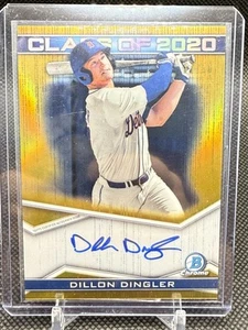 Dillon Dingler 2020 Bowman Draft Class of 2020 On Card Autograph Gold /50 - Picture 1 of 3