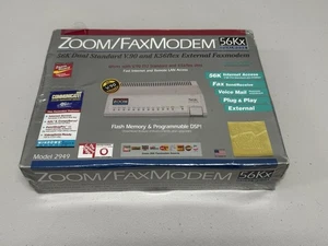 Brand New Zoom External Fax Modem 56Kx Dual Mode Model 2949 - Picture 1 of 1