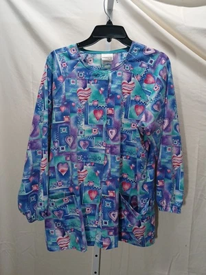 White Swan 女士磨砂膏,顶级基础。 2 口袋实验室外套,尺寸 M。(K15 — 第 1/4 张图片