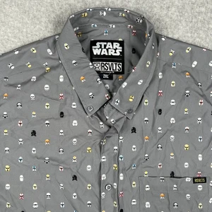 RSVLTS Star Wars Lil Troopers Shirt AOP Print Muster 2XL Herren Grau Disney - Bild 1 von 9