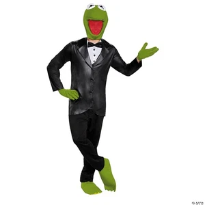 Disguise Men's Kermit Deluxe Adult Costume, Black/Green, X-Large - Picture 1 of 1