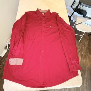 Cinch Button Down Shirt Men Size XXL Red Western Cowboy Rodeo Flip Cuff Office - Picture 1 of 9