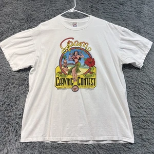Vintage 90s SPAM T-Shirt Carving contest Size XL USA made White 1993 RARE 4th - Picture 1 of 7