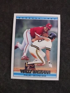 1992 Donruss Philadelphia Phillies Baseballkarte #478 Wally Backman - Bild 1 von 2