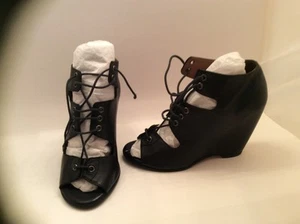 Black Aldo Womens Lace up Shoes/Sandals 36 EU.Very soft Leather upper and insole - Picture 1 of 5