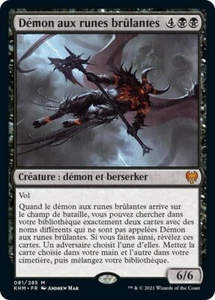 Magic The Gathering MTG BURNING-RUNE DEMON FRENCH Kaldheim NM Near Mint - Picture 1 of 1