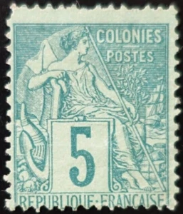 TIMBRE des COLONIES FRANÇAISES GÉNÉRALES - ALPHÉE DUBOIS N°49 NEUF sans GOMME - Imagen 1 de 2