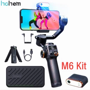 Hohem iSteady M6 Kit 3-Axis Gimbal Stabilizer AI Led Light for Smartphone iPhone - Picture 1 of 8
