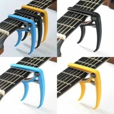 Guitar Capo Trigger Capo for Guitar. Black Blue Yellow.  Electric, BassAcoustic, - Image 1 of 4