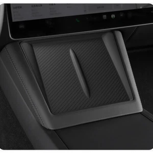 Black Center Console Wireless Charging Silicone Mat Pad for Tesla Model 3 2024 - Picture 1 of 2