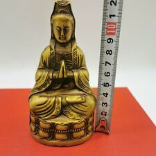Oriental Antique brass collection,Guanyin goddess，Room decoration Bless peace 