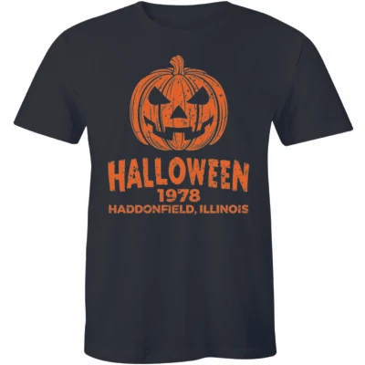 Halloween 1978 T Shirt Horror Movie Haddonfield Pumpkin Head TV Show Illinois - Image 1 of 4