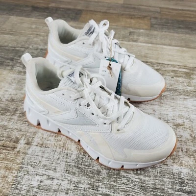 Reebok Zig Dynamica 5 Zapatos Niños Talla 5 Correr Atlético Blanco Marfil Con Cordones Foto 1 de 4