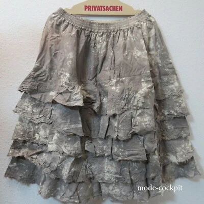 PRIVATSACHEN toller Batik Stufen Rock + Volants WASSERROH 'hochzeit' 44-46-48 - Bild 1 von 4