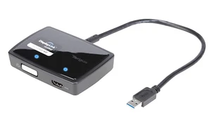 Targus ACA039US USB 3.0 to HDMI DVI SuperSpeed Dual Video Adapter Working - Picture 1 of 7