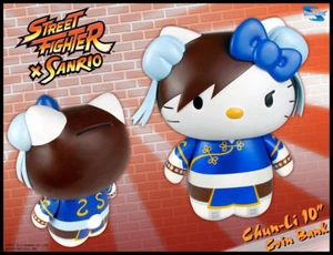 SANRIO STREET FIGHTER HELLO KITTY CHUN LI Vinyl COIN BANK Figure NEW - Picture 1 of 1