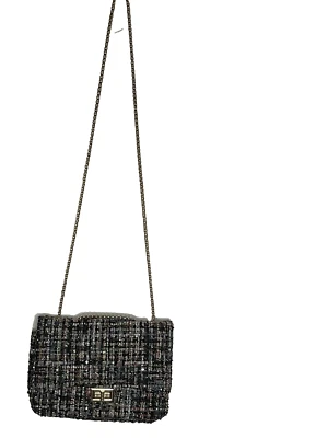 Tweed Bag Purse Multicolor with Gold Tone Strap - Image 1 of 4