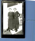 FOUND VINTAGE PHOTO A_0051 PRETTY WOMEN IN DRESSES POSED BY HOUSE
