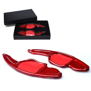 Red Carbon Fiber Steering Wheel Paddle Shifter For Audi A4L A8 S5 2009-2012 New - Picture 1 of 9